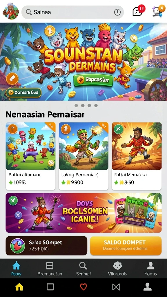 talas89 - UI yang intuitif memudahkan navigasi dalam aplikasi.